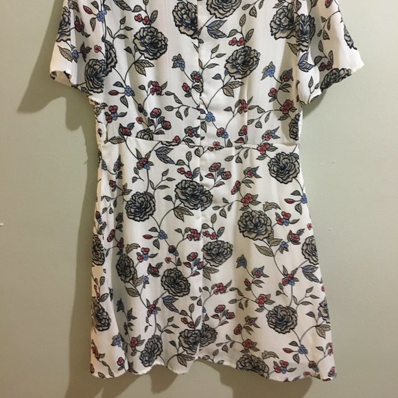 Black, White & Red Floral Dress - Item#23 - Picture 5 of 6